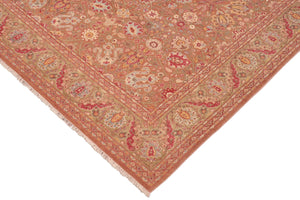 handmade Traditional  Brown Green Hand Knotted RECTANGLE 100% WOOL area rug 8' x 10'