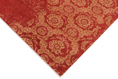 handmade Modern Abstract Rust Tan Hand Knotted RECTANGLE 100% WOOL area rug 9' x 12'
