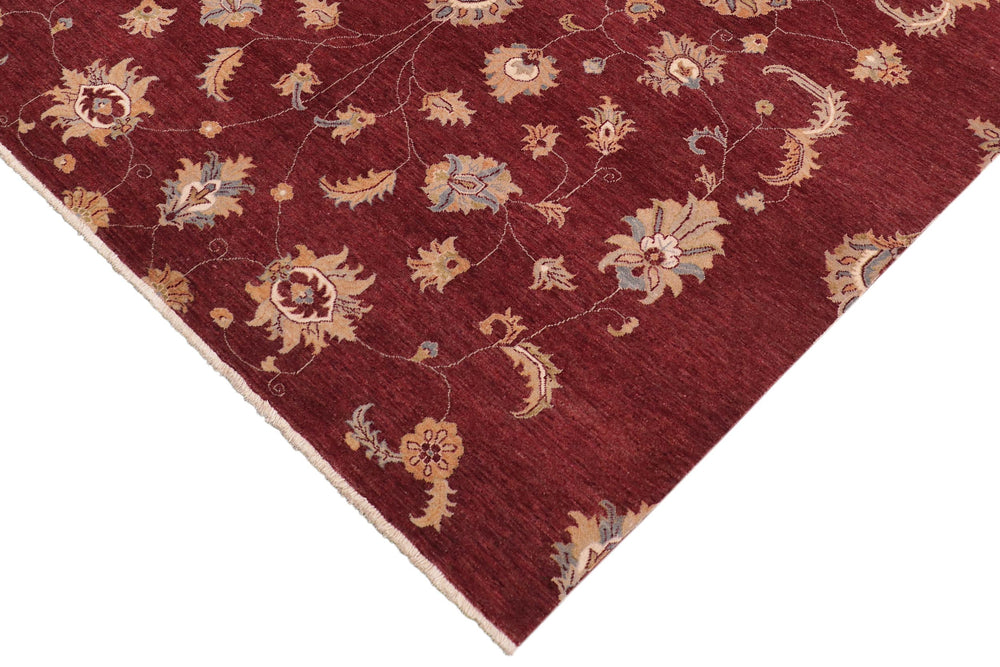 handmade Modern Kafkaz Red Beige Hand Knotted RECTANGLE 100% WOOL area rug 8' x 10'