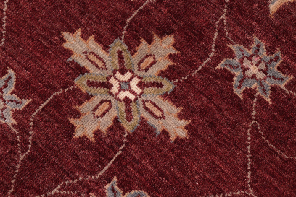 handmade Modern Kafkaz Red Beige Hand Knotted RECTANGLE 100% WOOL area rug 8' x 10'