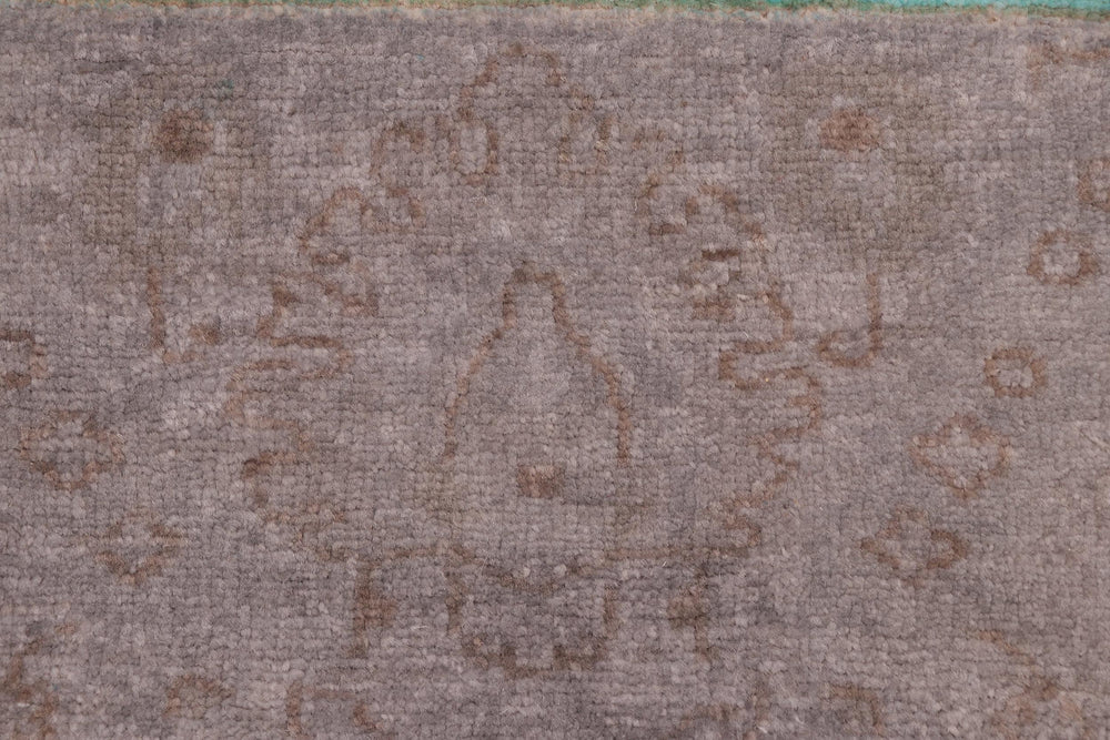 handmade Over Dyed Over Dyed Blue Brown Hand Knotted RECTANGLE 100% WOOL area rug 8' x 10'