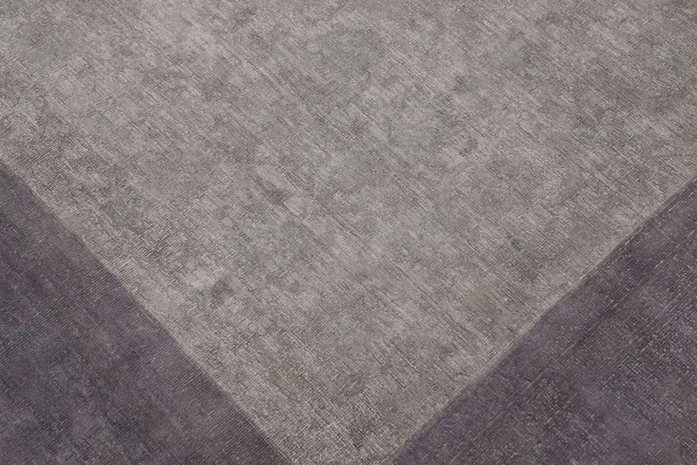 handmade Over Dyed Over Dyed Gray Drk. Gray Hand Knotted RECTANGLE 100% WOOL area rug 8' x 10'