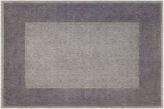 handmade Over Dyed Over Dyed Gray Drk. Gray Hand Knotted RECTANGLE 100% WOOL area rug 8' x 10'