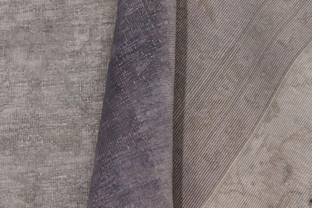 handmade Over Dyed Over Dyed Gray Drk. Gray Hand Knotted RECTANGLE 100% WOOL area rug 8' x 10'