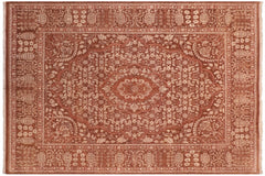 handmade Traditional Tajdar Brown Brown Hand Knotted RECTANGLE 100% WOOL area rug 8x10