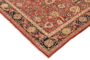 handmade Traditional Kafkaz Orange Blue Hand Knotted RECTANGLE 100% WOOL area rug 9x12