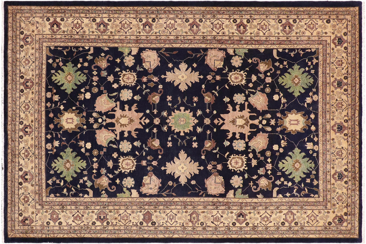 9x12 hand knotted Ziegler wool rug in blue and beige - Chic Ziegler Margueri