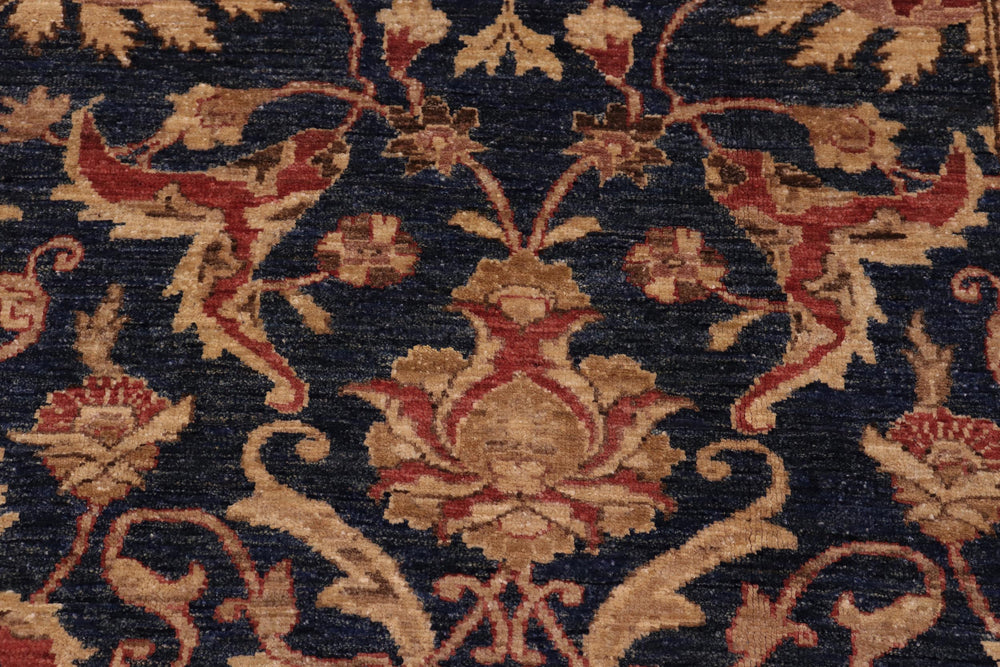 handmade Transitional Kafkaz Drk. Blue Copper Hand Knotted RECTANGLE 100% WOOL area rug 10' x 11'