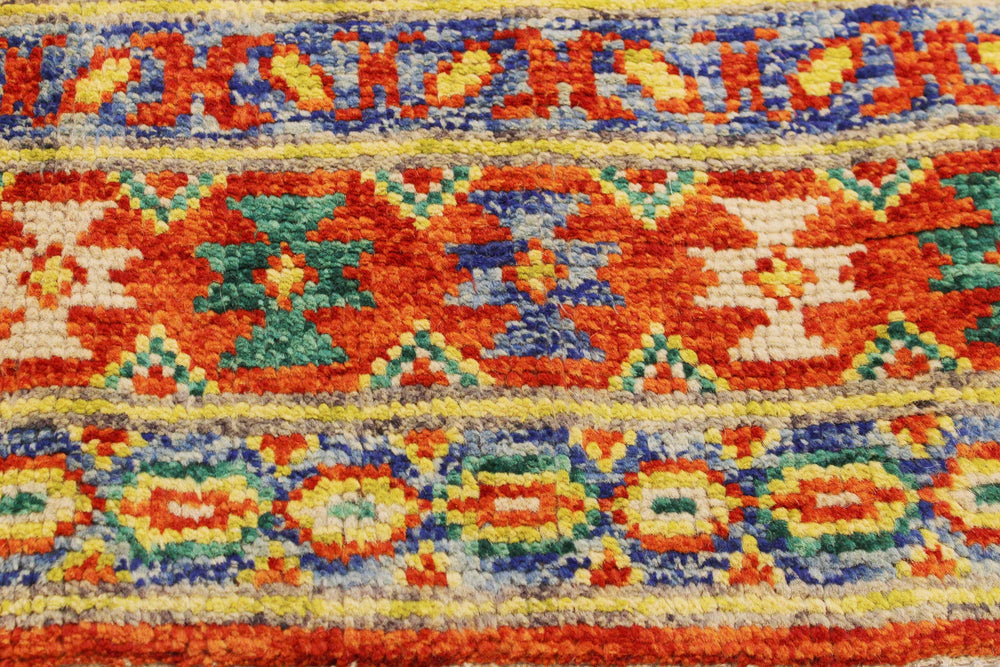 handmade Geometric Balouchi Red Blue Hand Knotted RECTANGLE 100% WOOL area rug 6x8