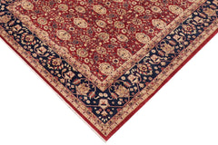 handmade Transitional Kafkaz Red Blue Hand Knotted RECTANGLE 100% WOOL area rug 9' x 12'