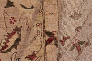 handmade Traditional Kafkaz Khaki Lt. Gold Hand Knotted RECTANGLE 100% WOOL area rug 9x12