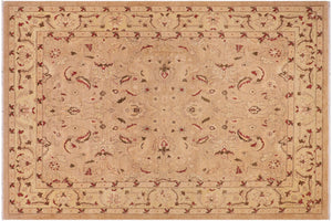 handmade Traditional Kafkaz Khaki Lt. Gold Hand Knotted RECTANGLE 100% WOOL area rug 9x12