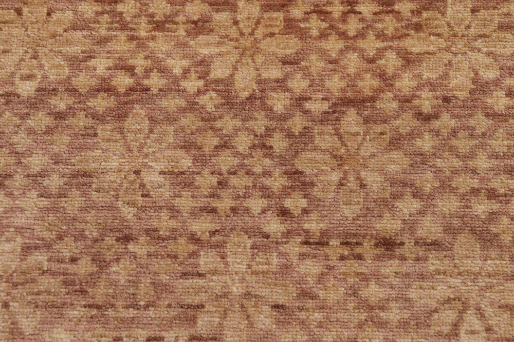 handmade Modern Kafkaz Brown Tan Hand Knotted RECTANGLE 100% WOOL area rug 8' x 12'