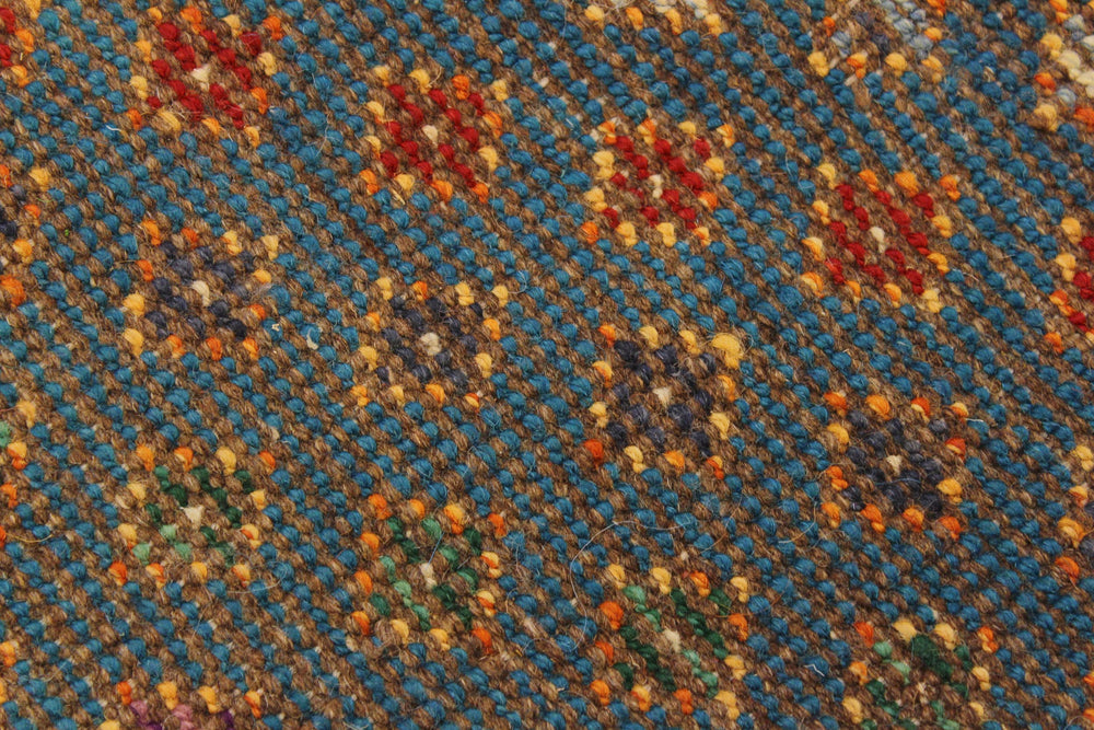 handmade Modern Balouchi Blue Red Hand Knotted RECTANGLE 100% WOOL area rug 5x6