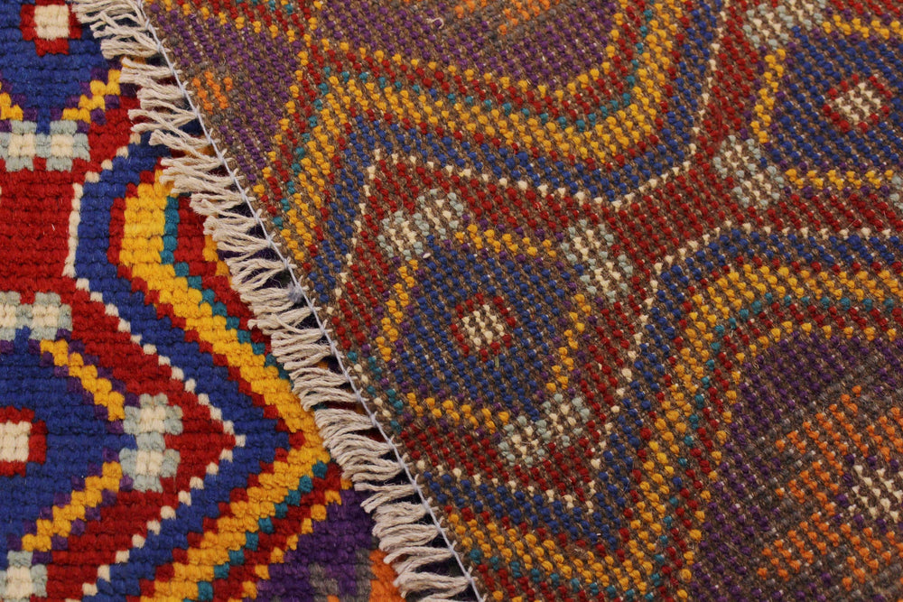 handmade Modern Balouchi Purple Blue Hand Knotted RECTANGLE 100% WOOL area rug 5x7
