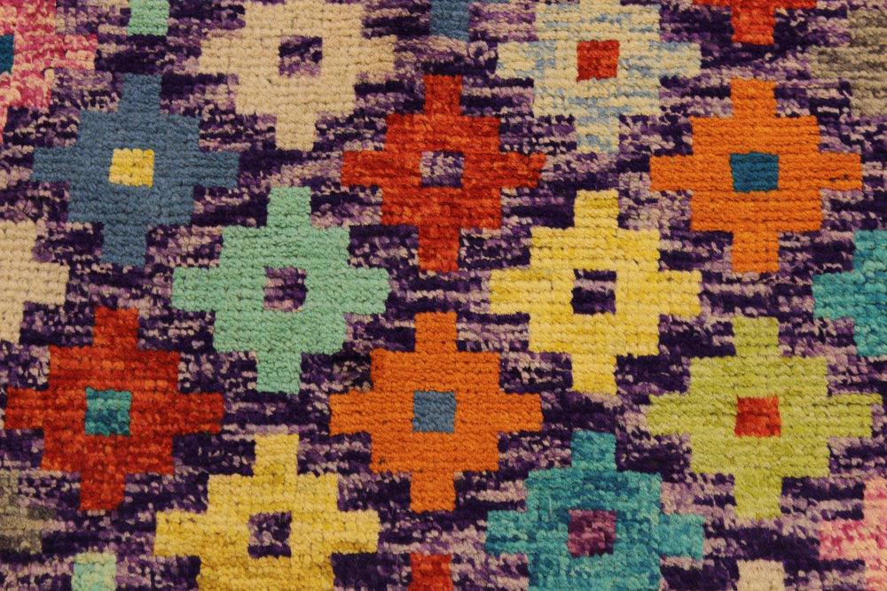handmade Modern Balouchi Purple Rust Hand Knotted RECTANGLE 100% WOOL area rug 3x5
