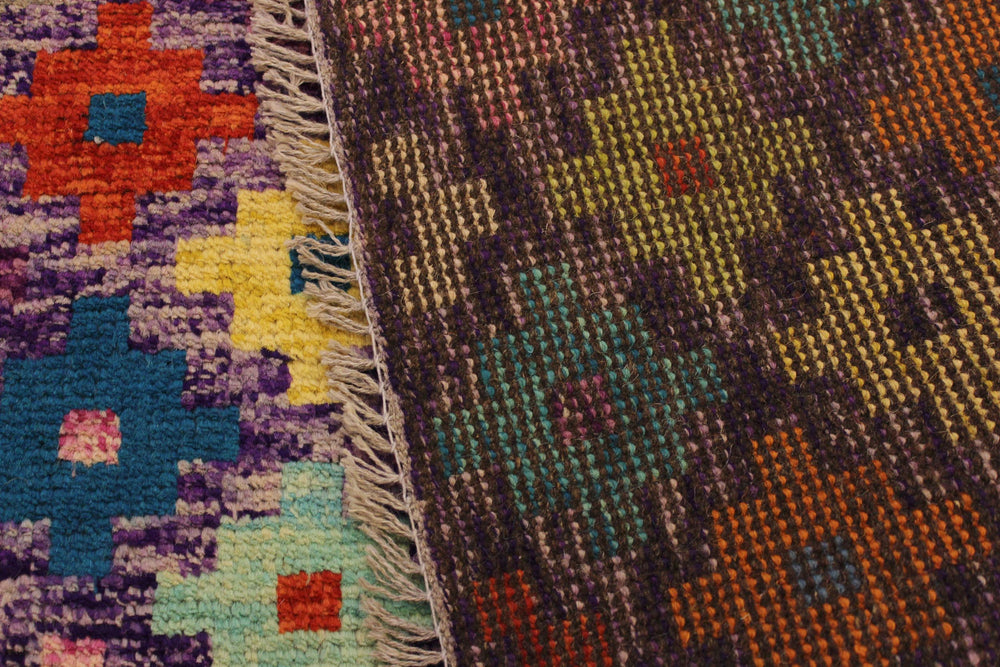 handmade Modern Balouchi Purple Rust Hand Knotted RECTANGLE 100% WOOL area rug 3x5