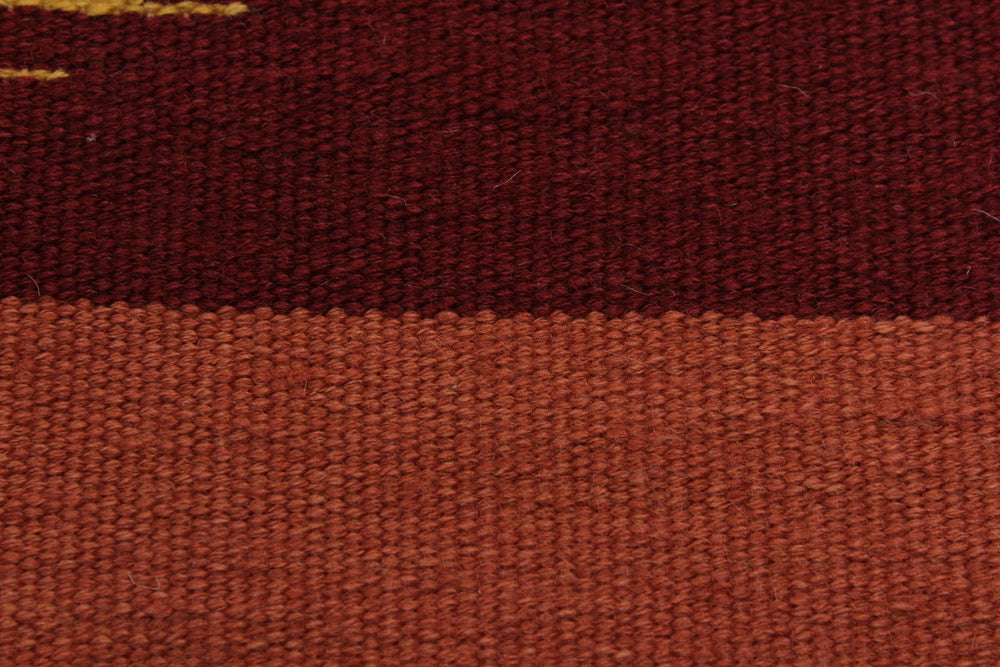 handmade Modern Kilim Gold Blue Hand-Woven RECTANGLE 100% WOOL area rug 6x9