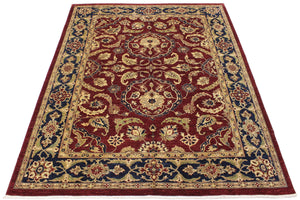 handmade Traditional Kafkaz Red Blue Hand Knotted RECTANGLE 100% WOOL area rug 9x12