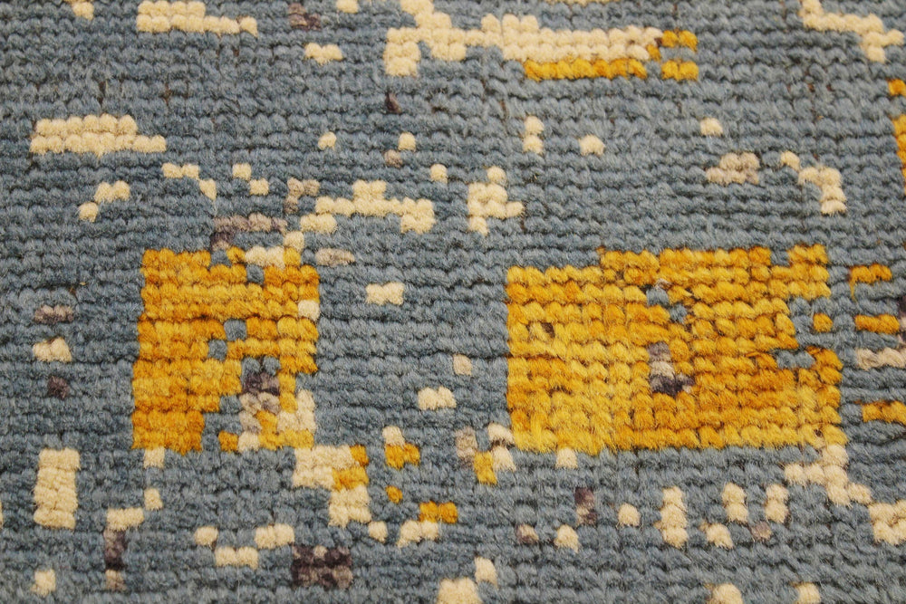 handmade Modern Balouchi Blue Beige Hand Knotted RECTANGLE 100% WOOL area rug 5x6