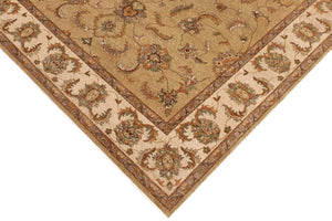 handmade Traditional Kafkaz Gold Beige Hand Knotted RECTANGLE 100% WOOL area rug 9x12