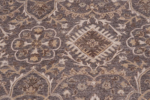 handmade Transitional Kafkaz Gray Ivory Hand Knotted RECTANGLE 100% WOOL area rug 12' x 15'