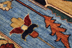 handmade Traditional Kafkaz Red Blue Hand Knotted RECTANGLE 100% WOOL area rug 12' x 14'