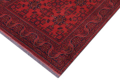 handmade Tribal Biljik Khal Mohammadi Red Blue Hand Knotted RECTANGLE 100% WOOL area rug 5x6