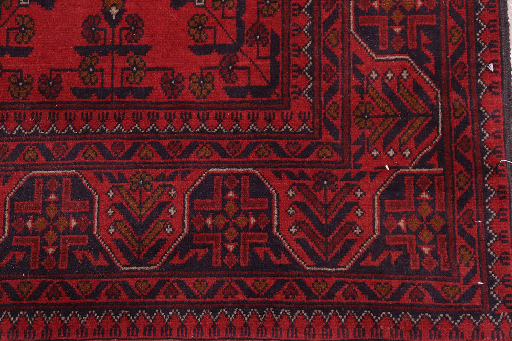 handmade Tribal Biljik Khal Mohammadi Red Blue Hand Knotted RECTANGLE 100% WOOL area rug 5x6