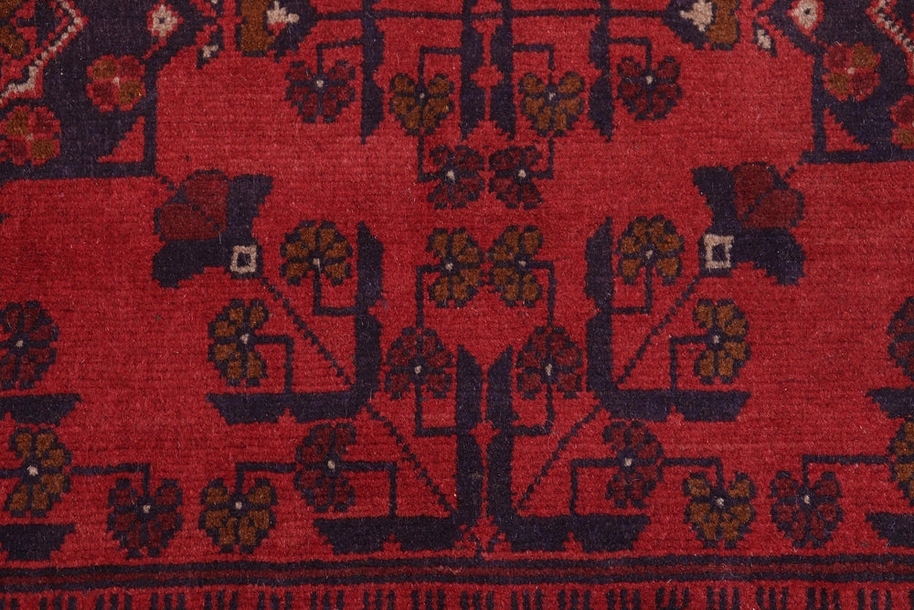 handmade Tribal Biljik Khal Mohammadi Red Blue Hand Knotted RECTANGLE 100% WOOL area rug 5x6