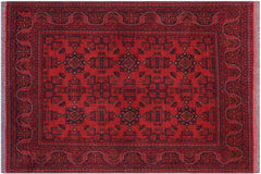 handmade Tribal Biljik Khal Mohammadi Red Blue Hand Knotted RECTANGLE 100% WOOL area rug 5x6