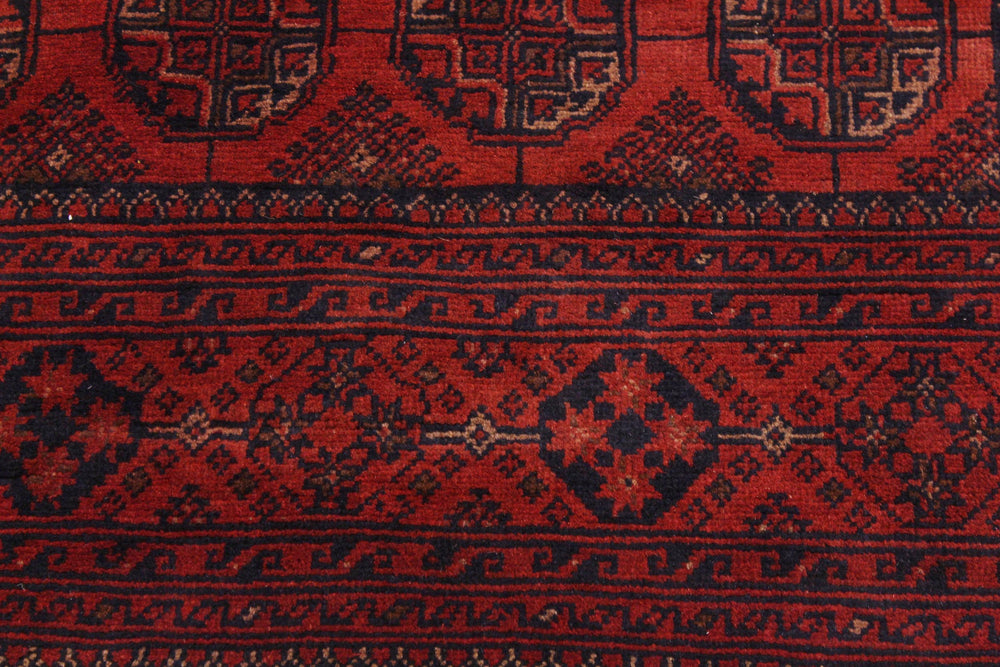 handmade Tribal Biljik Khal Mohammadi Drk. Red Black Hand Knotted RECTANGLE 100% WOOL area rug 4x6