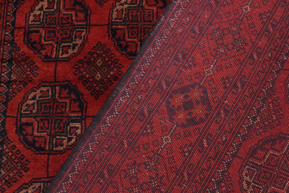 handmade Tribal Biljik Khal Mohammadi Drk. Red Black Hand Knotted RECTANGLE 100% WOOL area rug 4x6