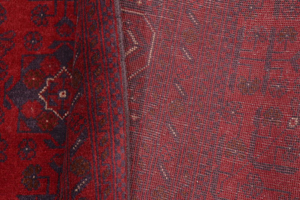 handmade Tribal Biljik Khal Mohammadi Red Blue Hand Knotted RECTANGLE 100% WOOL area rug 5x7