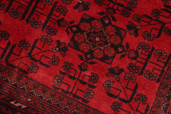 handmade Tribal Biljik Khal Mohammadi Red Black Hand Knotted RECTANGLE 100% WOOL area rug 5x7