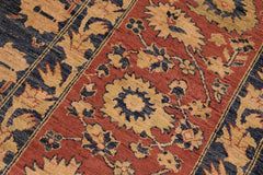 handmade Traditional Kafkaz Blue Rust Hand Knotted RECTANGLE 100% WOOL area rug 10' x 14'