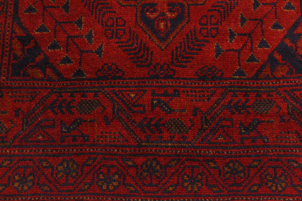 handmade Tribal Biljik Khal Mohammadi Dark Red Black Hand Knotted RUNNER 100% WOOL area rug 3 x 6