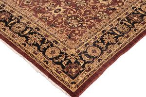 handmade Traditional Kafkaz Brown Blue Hand Knotted RECTANGLE 100% WOOL area rug 10x14