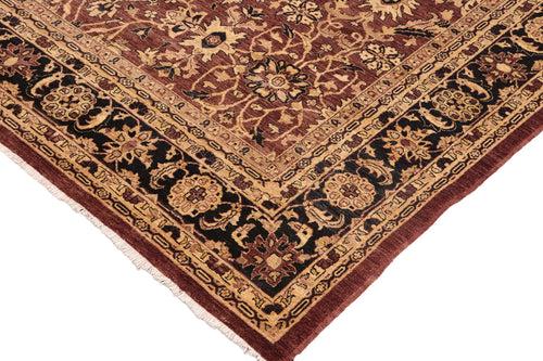handmade Traditional Kafkaz Brown Blue Hand Knotted RECTANGLE 100% WOOL area rug 10x14