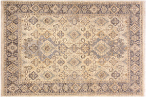 handmade Traditional Kafkaz Lt. Blue Drk. Gray Hand Knotted RECTANGLE 100% WOOL area rug 6x7