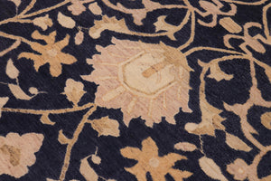 handmade Traditional Kafkaz Blue Gold Hand Knotted RECTANGLE 100% WOOL area rug 10x14