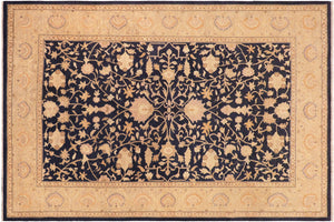 handmade Traditional Kafkaz Blue Gold Hand Knotted RECTANGLE 100% WOOL area rug 10x14