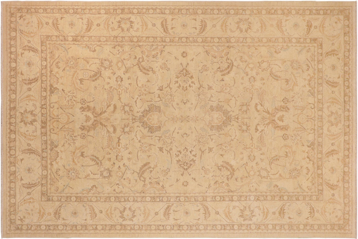 handmade Traditional Kafkaz Tan Beige Hand Knotted RECTANGLE 100% WOOL area rug 10x14