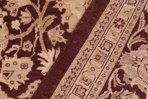 handmade Traditional Kafkaz Brown Beige Hand Knotted RECTANGLE 100% WOOL area rug 10x14