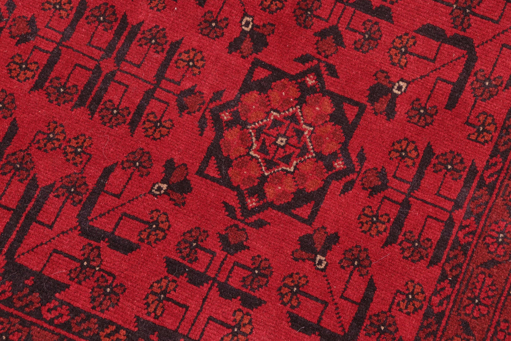 handmade Tribal Biljik Khal Mohammadi Red Black Hand Knotted RECTANGLE 100% WOOL area rug 5x6