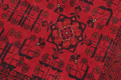 handmade Tribal Biljik Khal Mohammadi Red Black Hand Knotted RECTANGLE 100% WOOL area rug 5x6