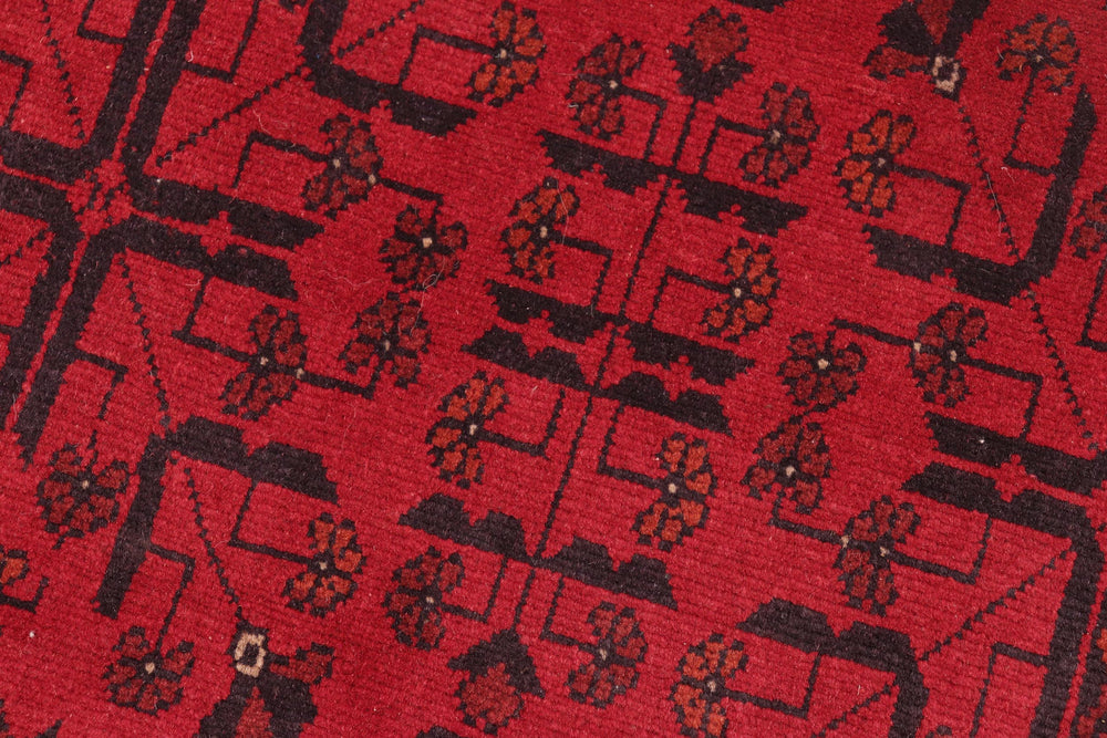 handmade Tribal Biljik Khal Mohammadi Red Black Hand Knotted RECTANGLE 100% WOOL area rug 5x6