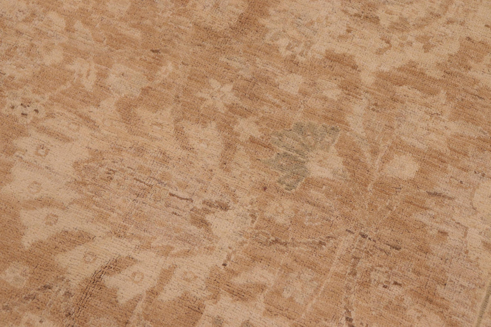 handmade Transitional Kafkaz Brown Beige Hand Knotted RECTANGLE 100% WOOL area rug 10' x 14'