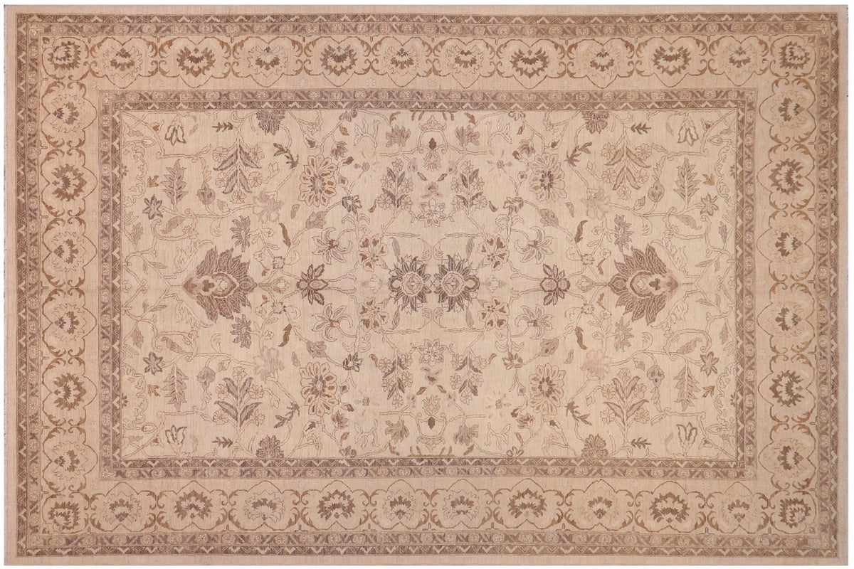 Chic Ziegler Vicky Ivory/Tan Hand Knotted Wool Rug - 10'2'' x 13'11''