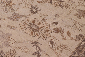 handmade Traditional Kafkaz Ivory Tan Hand Knotted RECTANGLE 100% WOOL area rug 10x14